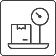 Das Volumentgewicht: ein wichtiger Faktor beim internationalen Luftfracht-Sendungen Skizzierte Paketwaage als Symbolbild für Volumengewicht