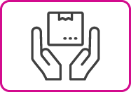 Unsere Premiumservices für den Versand Ihrer Pakete Skizzierte Hände halten und schützen Paket als Symbolbild für den Paket-Premiumservice